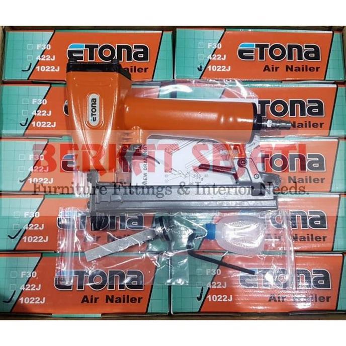 Gasss- Mesin Staples Tembak Angin Kompresor Air Nailer Gun 1022J 1022 J Etona