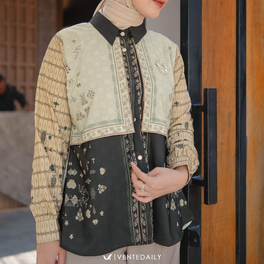 Murah Ventedaily - Kania Tunik Atasan Wanita Kekinian Jumbo Elegan Mewah Terbaru