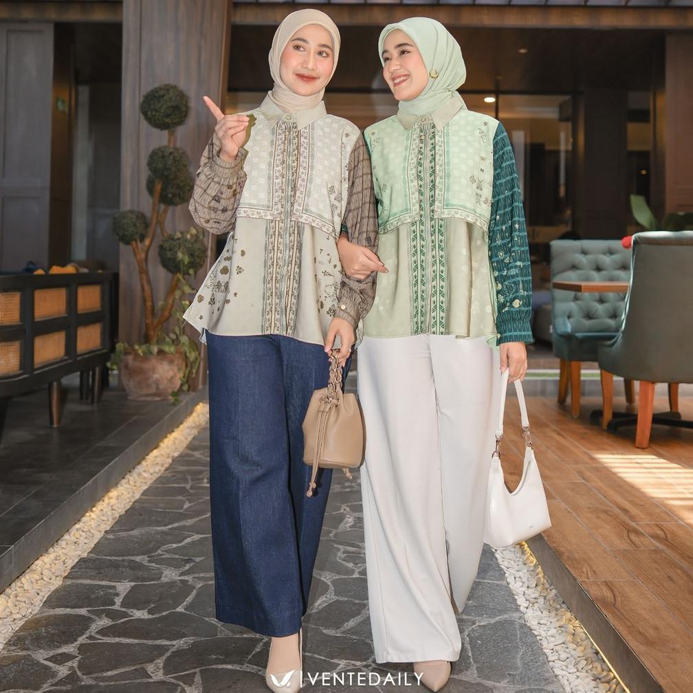 Termurah Ventedaily - Kania Tunik Atasan Wanita Kekinian Jumbo Elegan Mewah Terbaru