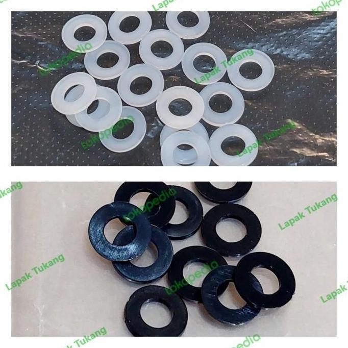 100pcs Ring Nylon M6x12x1.2 Ring Plat Plastik M6 Ring Nilon M 6 BEST QUALITY