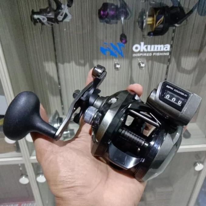 Reel BC OKUMA CONVECTOR 163DLX, 354DLX Low Profile Line Counter baitcasting Joran Pancing Metal