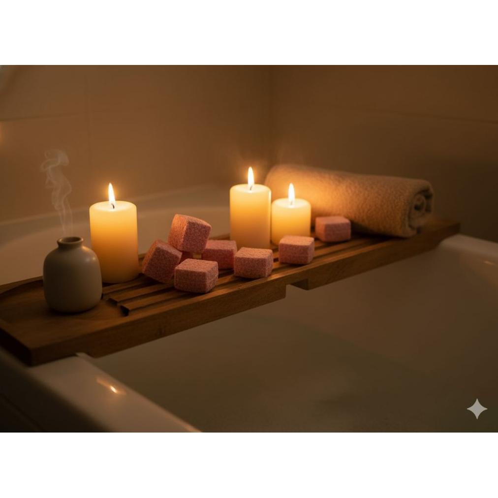 bestpromo strawberry milkshake bubble bath bomb 10 cube busa melimpah wangi manis | spa mandi busa a