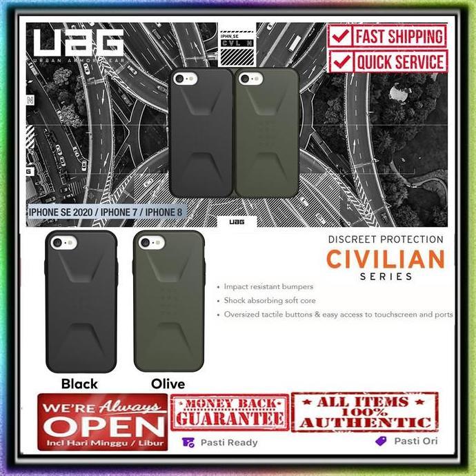 Promo Iphone Se 2020 / 7 / 8 Case Uag Urban Armor Gear Civilian Ultra-Thin