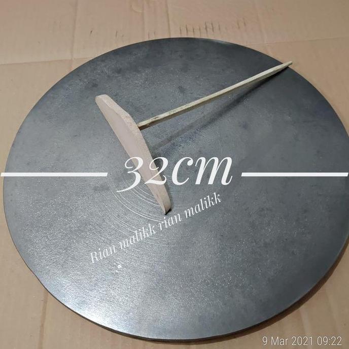 cetakan kue crepes ukuran 32 cm bahan besi baja tebel