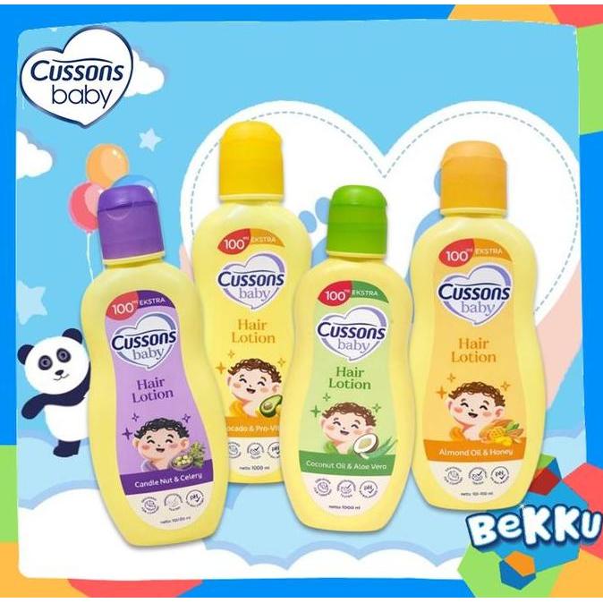 Cussons Baby Hair Lotion 100ml+100ml - Cusson Losion Rambut Bayi - Minyak Rambut Bayi - BeKKu