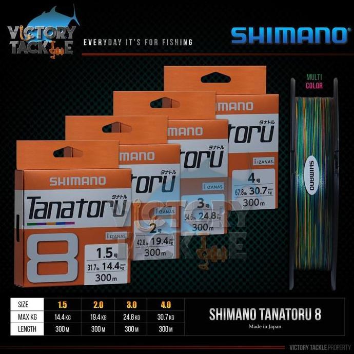 TERMURAH - SENAR PANCING / PE Shimano TANATORU 8 300 METER