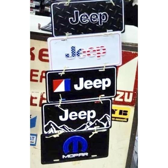 Plat nomor aksesoris Jeep Wrangler