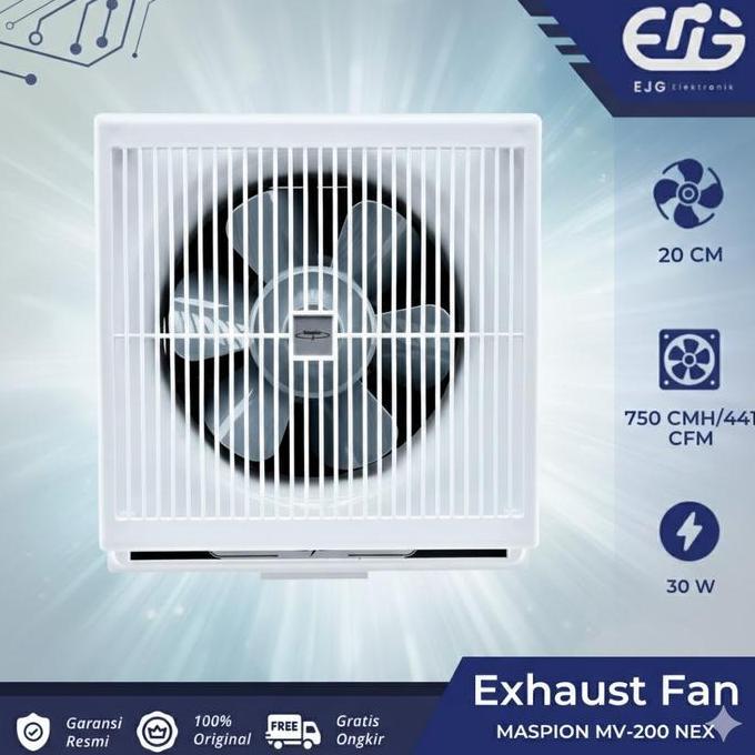 kliolangpara - maspion mv200nex - exhaust fan 8 inch 200 nex /dinding / blower