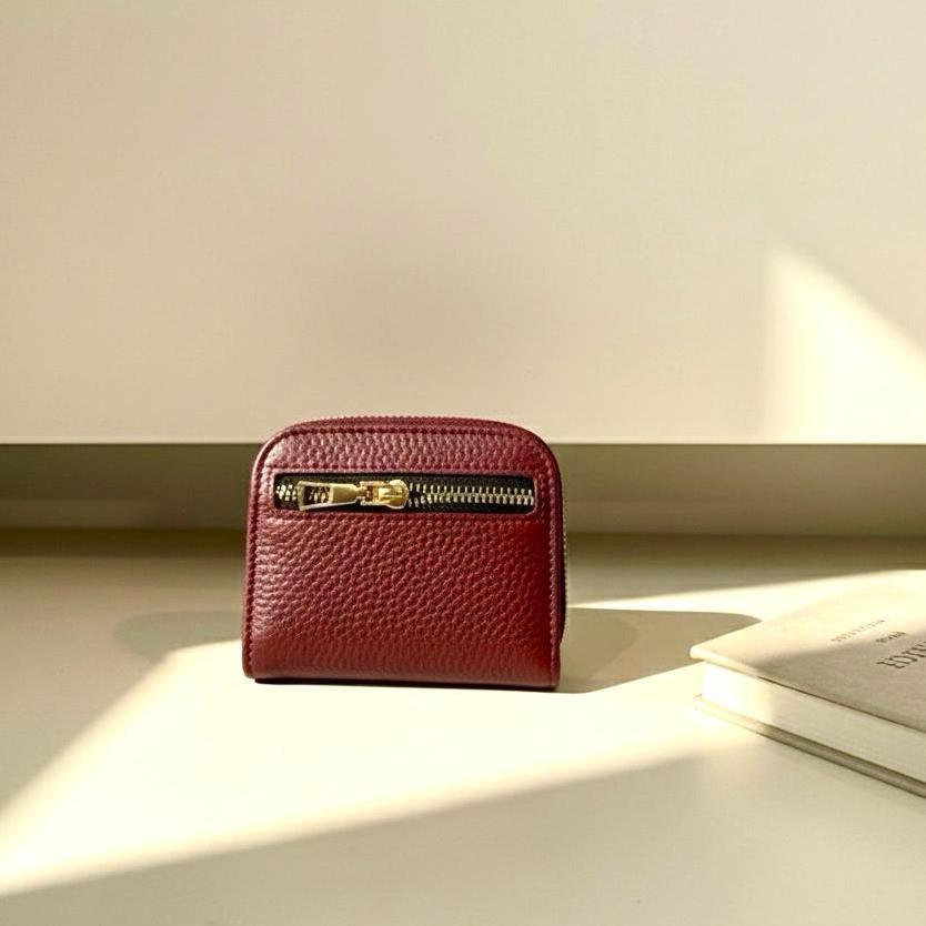 HOT DEALS Dompet Kartu Wanita Simple / Dompet Mini Motif Kulit Jeruk