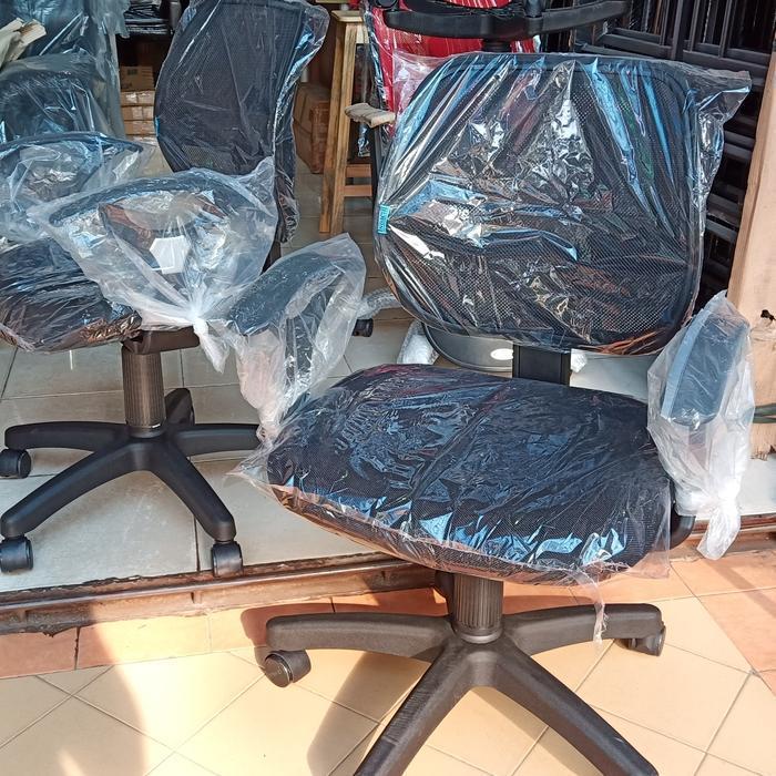 kursi kantor manager indachi ichiko donati kursi staf komputer kursi jaring kaki nylon hitam