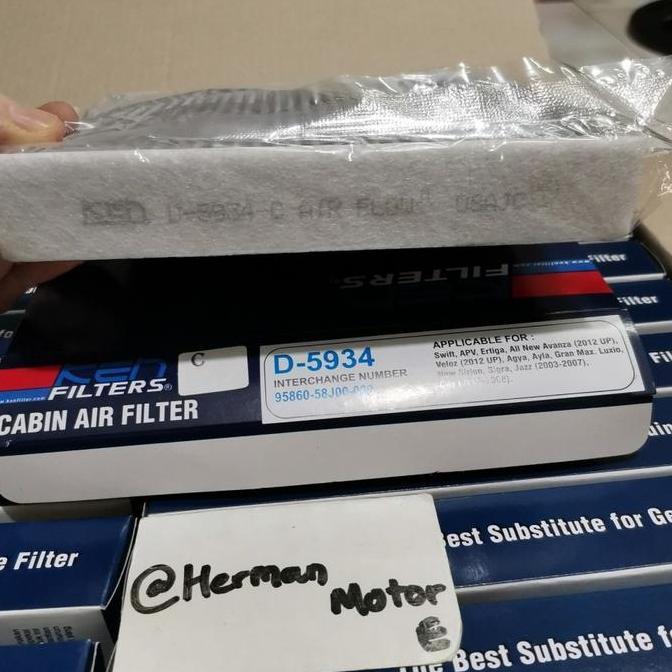 Promo Saringan udara Cabin Filter Ac CARBON KEN D5934 ALL new Ertiga XL7 FRONX Baleno Hatchb - Ertig