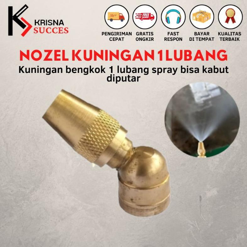 Bisa Cod Nozzle Kuningan Sprayer Elektrik Bengkok 1 Lubang Misting Nozle Spuyer Kabut Knapsack Nosel