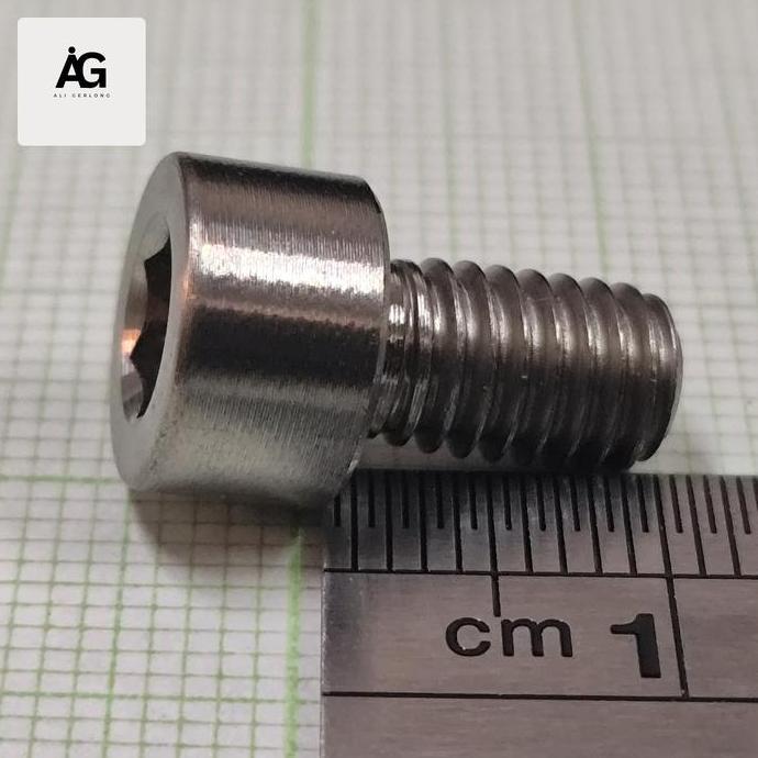 Baut Titanium M6x10 torque head asli titanium