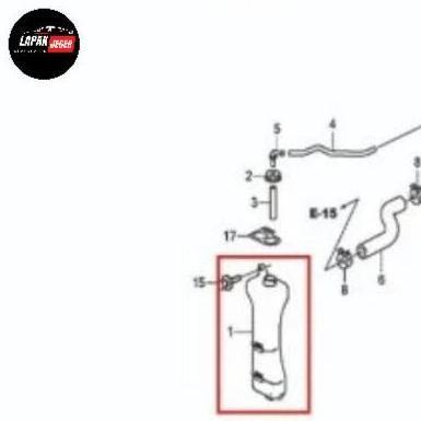 tabung air radiator + tutup Honda Brio Mobilio BRV city freed