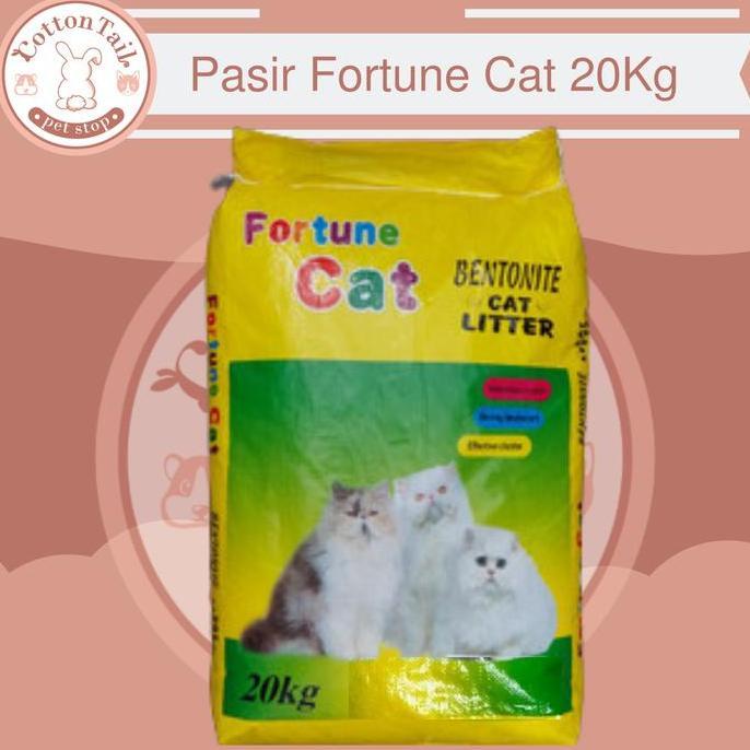 PASIR KUCING GUMPAL FORTUNE CAT 20kg / FORTUNE CAT 20KG ( OJOL )