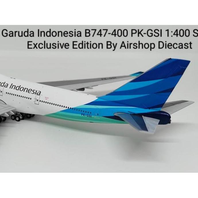 Ready Garuda Indonesia B747-400 PK-GSI 1:400 Scale Exclusive Edition By Airshop Diecast