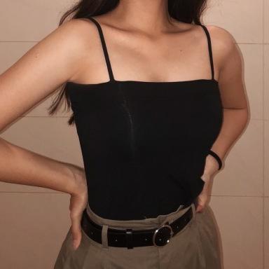 garansi tanktop crop singlet polos bra kemben dalaman wanita tali spaghetti big size elastis korean 