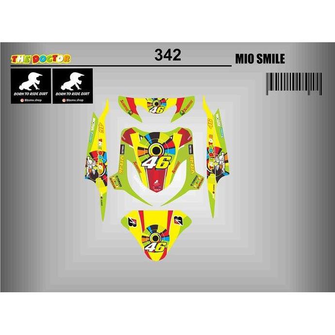 DECAL FULL BODY MIO SMILE VR46, STRIPING FULL BODY MIO SMILE VR46