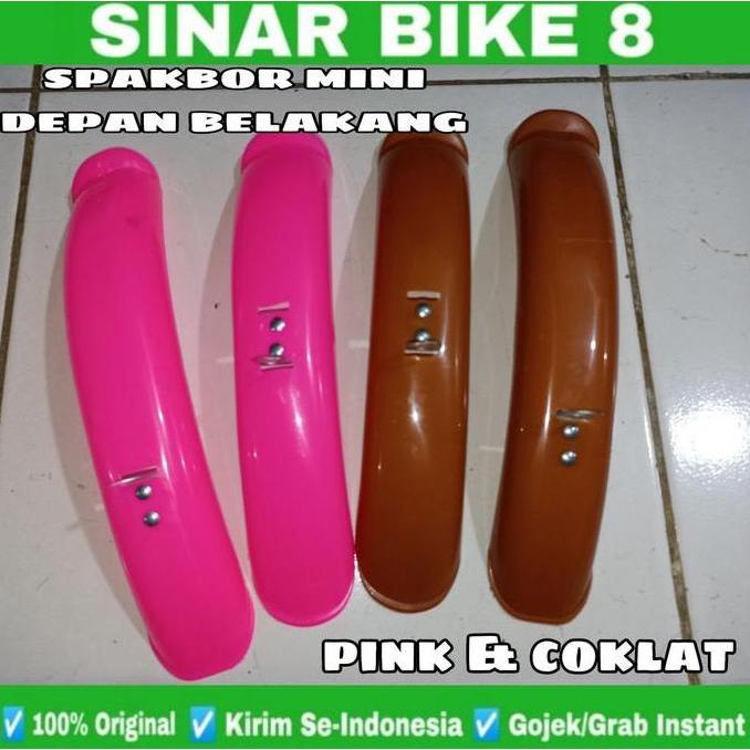 Spakbor / Slebor Sepeda Mini Anak Perempuan Ukuran 12 16 18 Inch Spakbor Plastik Depan Belakang