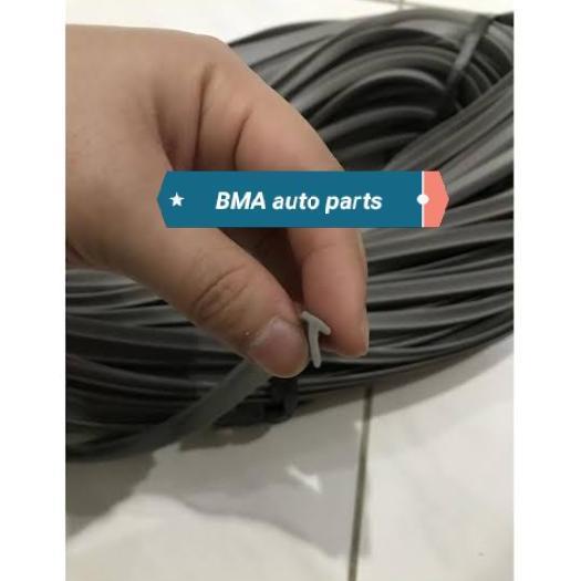 Karet lis list spakbor body kit warna hitam dan abu abu