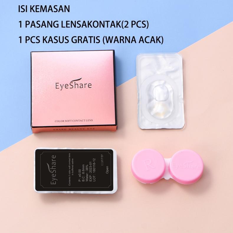 GARANSI COD1 pasang lensa kontak berwarna diameter 14.5mm VIENNA seri big eye soflens Normal soflen 