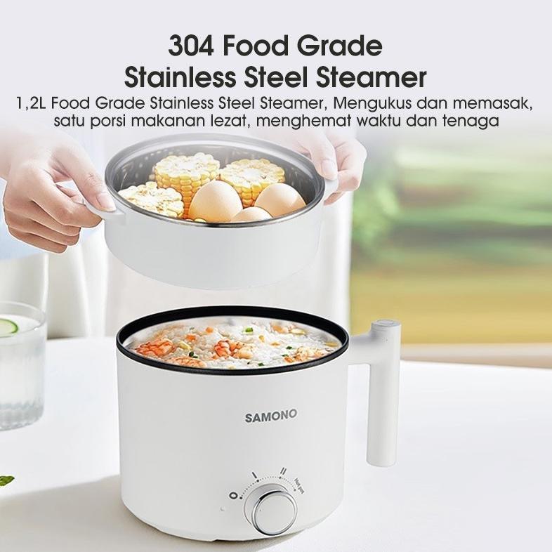 BEST SELLER SAMONO PANCI LISTRIK 1.5 LITER MULTIFUNGSI 150 WATT STAINLESS STEAMER 3 MODE DAYA DENGAN