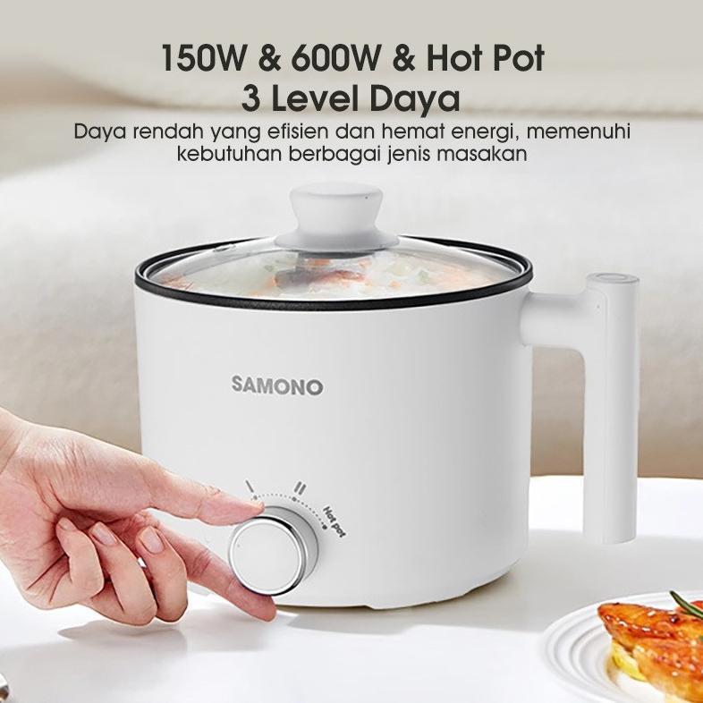 FREE ONGKIR SAMONO PANCI LISTRIK 1.5 LITER MULTIFUNGSI 150 WATT STAINLESS STEAMER 3 MODE DAYA DENGAN