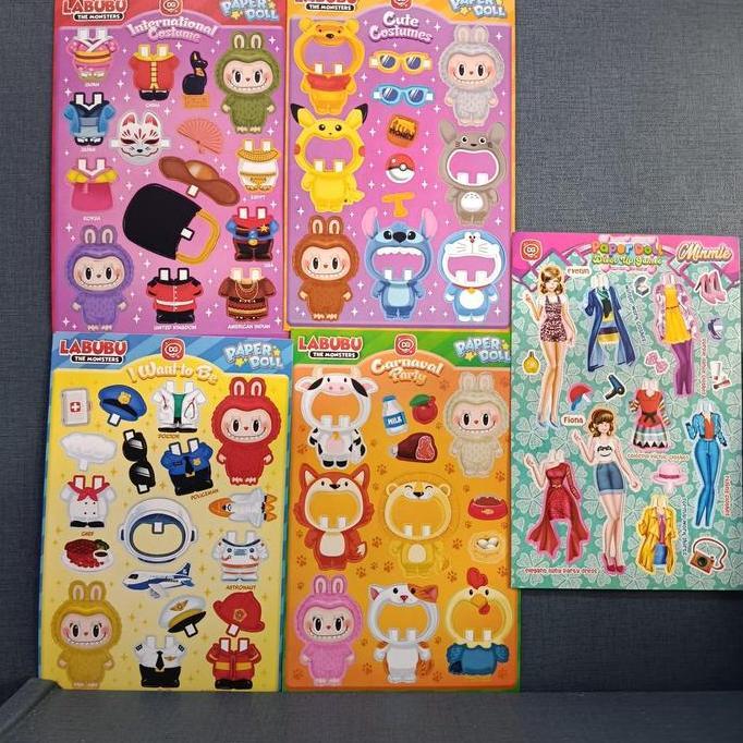 Grosir Paket 100 Pcs  Mainan Bongkar Pasang Super Jumbo Boneka Kertas Dress Up Dg - Mainan Edukasi