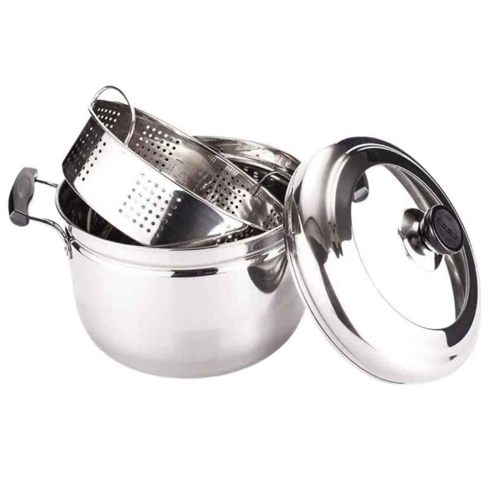 FREE ONGKIR SUPER TEBAL PANCI STEAMER + TUTUP STAINLESS CALYPSO | KUKUSAN DANDANG STENLIS STEEL | PA