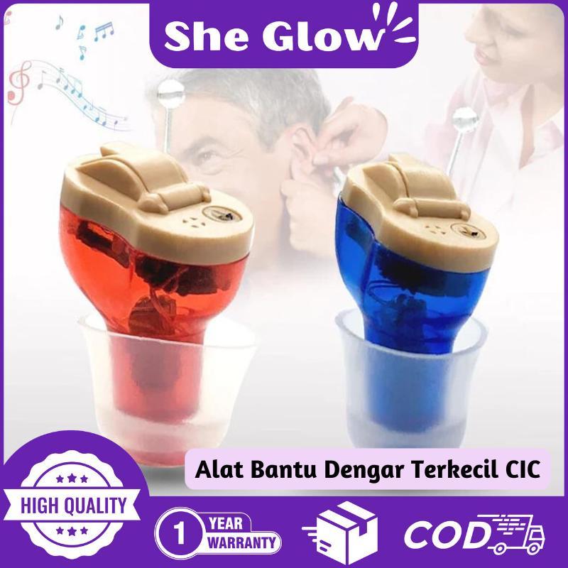 READY She Glow (GARANSI 1 TAHUN) Alat Bantu Dengar Terkecil CIC Mini Hearing di Dalam Telinga Bantu 
