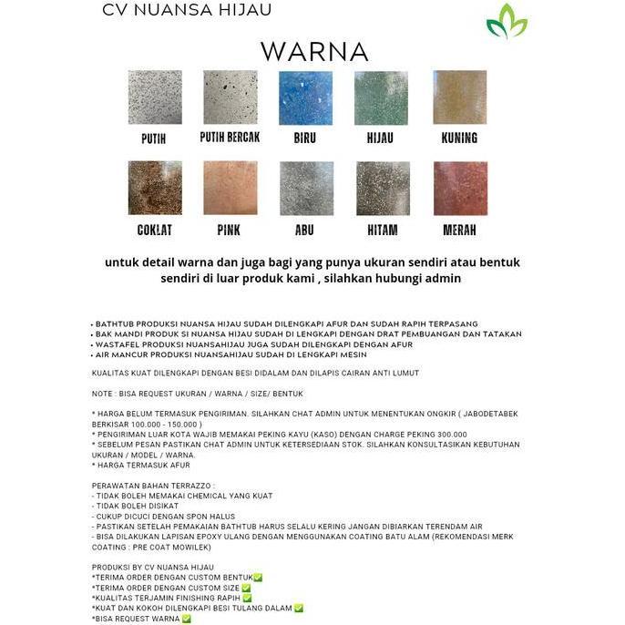 wastafel Terrazzo untuk cuci baju (putih Terrazzo)