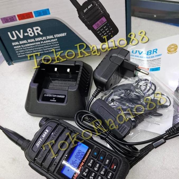 SALE - SKY-MAX HT SKY-MAX UV-8R VHF/UHF Dual Band Frekuensi 136.00-174.00 MHz & 400.00-430.00 MHz Ou