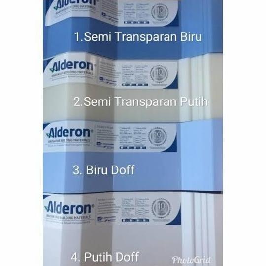 ATAP UPVC TWINWALL DOUBLE LAYER ALDERON PUTIH/BIRU/SEMI TRANSPARAN 830