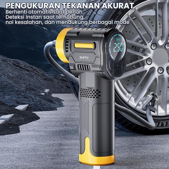 Promo Suksestech Pompa Ban Mobil Portabel Pompa Tiup Nirkabel Mini Kompresor Usb Tipe C-DQB-4 Diskon