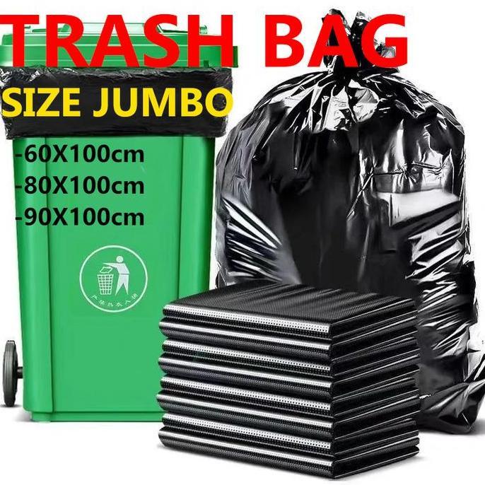 Plastik Sampah Hitam Jumbo / Kantong Sampah Besar / Plastik Packing Besar / Kantong Sampah Hitam