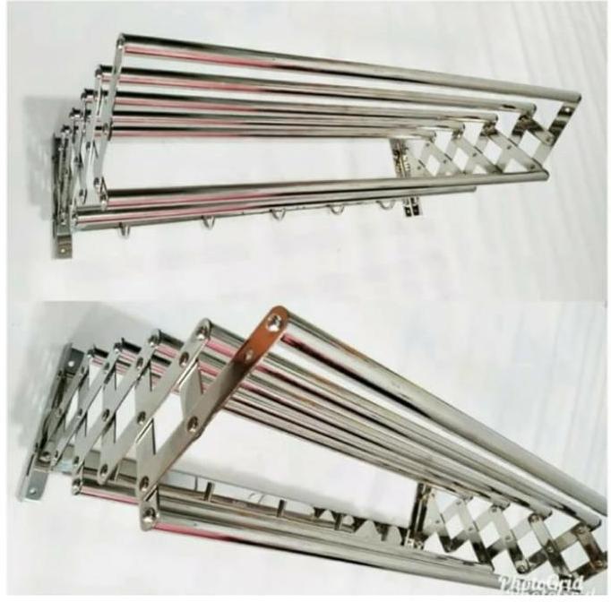 TERBARU - Rak Jemuran Tarik Stainless Rak Handuk Tarik Stainless