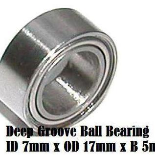 697 Zz Miniature Ball Bearing Dimension Id 7Mm X Od 17Mm X B 5Mm