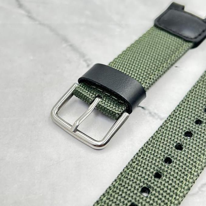 Strap Tali Canvas Nilon Casio SGW-100 GW-3500 GW-3000 PAS-400B Hijau 200M