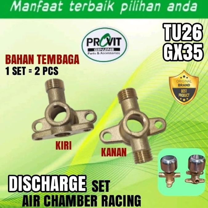 FOR SALE TU26-GX35 DISCHARGE AIR CHAMBER RACING SET KIRI-KANAN UNTUK MESIN SPRAYER
