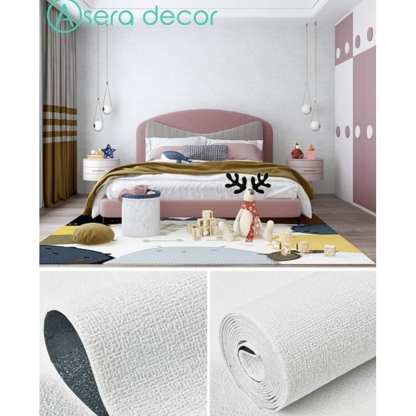 WALLPAPER LINEN ROLL ALUMINIUM FOIL WALLPAPER DINDING FOAM 50x300CM
