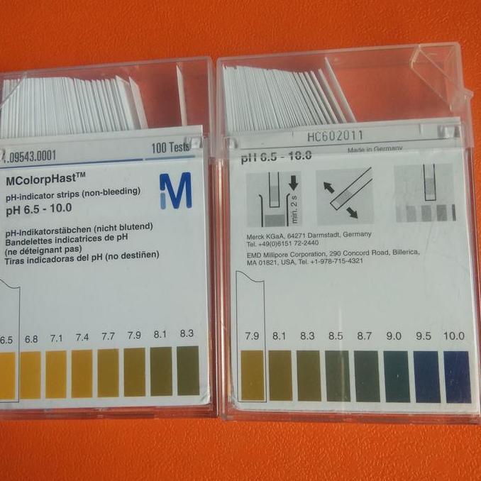 Medikl - Ph Paper Ph 6,5-10 Merck. Cat. 109543. 100 Strip / Pack