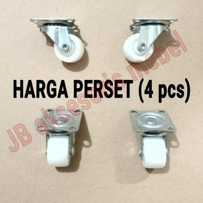 RODA KOPER NYLON PUTIH 1" / RODA CASTOR CASTER NILON KECIL 4bj