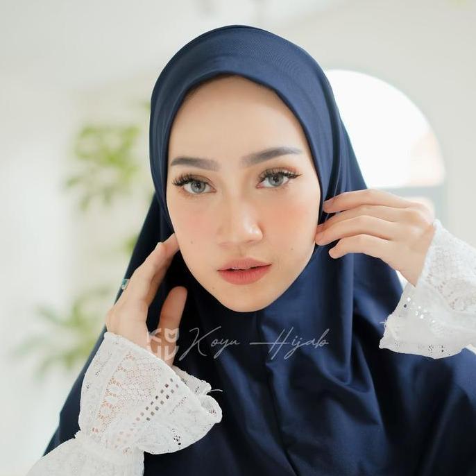 Koyu Hijab Instan Bergo Jersey Premium Kifana