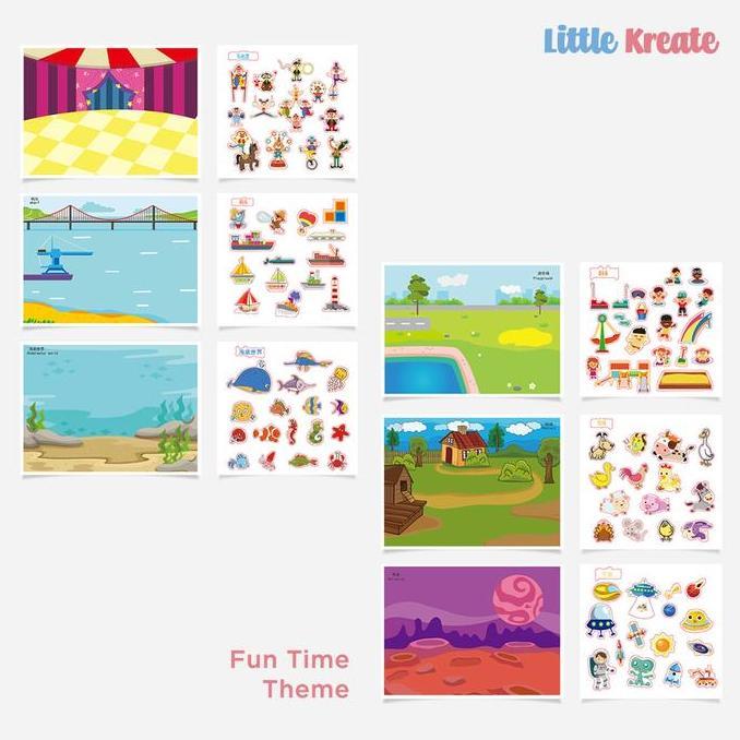 Grosir Little Kreate - Mainan Edukasi - Reusable Sticker / Buku Stiker