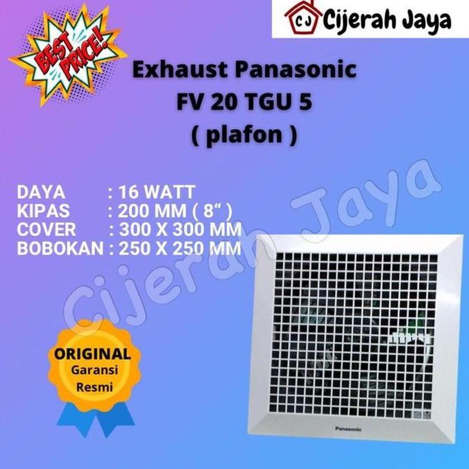 BEST PRICE - Hexos Exhaust Plafon Ventilating Fan Panasonic FV 20 TGU5 / FV-20TGU5 / FV20TGU5 Kipas 