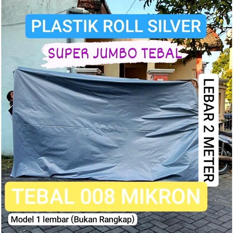 Bisa Cod Plastik Roll Perak Silver | Plastik Jumbo Penutup Tanaman Hidroponik | Mulsa 200Cm Green Ho