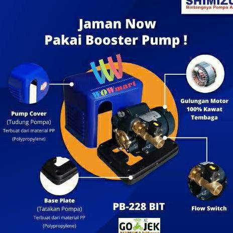Pompa Air Booster SHIMIZU Pendorong PB228 BIT PB 228 PB-228BIT PB228