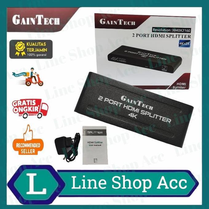 TERLARIS - Hdmi Splitter 2 Port Gaintech Spliter