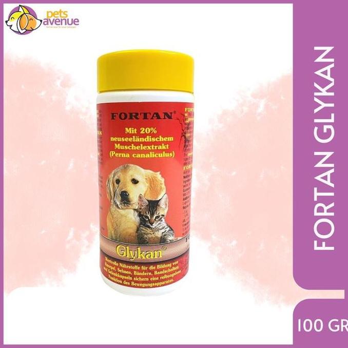 TERBARU - vitamin anjing tua/ vitamin sendi kaki anjing/ fortan glykan 100gr