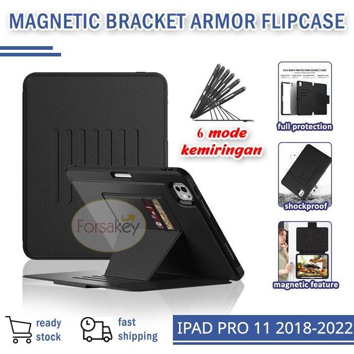 TERMURAH - Case untuk Tablet iPad Pro 11 Inch M1 M2 Chip 2018 2020 2021 2022 Armor Magnetic Smart Fl